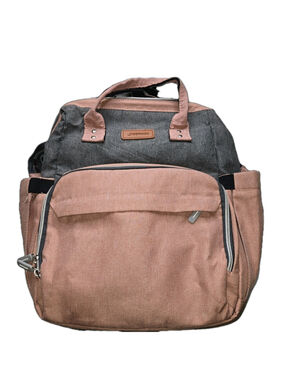 Yoofoss 3 In 1 Diaper Bag Backpack Pink Gray Built In Changing Station Baby Bag